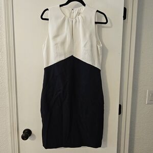 Ted Baker Working Title Zamelid Black/Ivory Color-Block Dress US Size 4